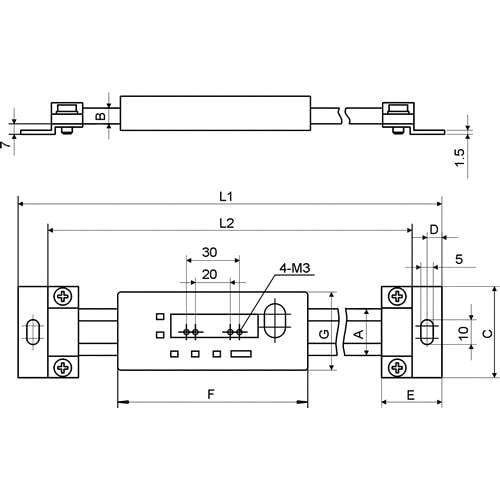 Digital-Einbaumessschieber waagerecht, Typ 609