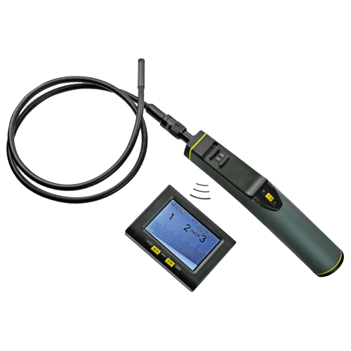 Video inspection endoscope with removable wireless 3.5&quot; LCD color display