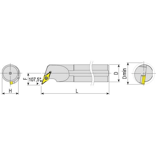 Bohrstangen-Wendeplattenhalter SVQCR/L, Drehhalter