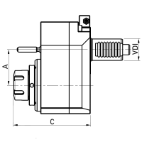 Vorschau: Axial Bohr- und Fräskopf, DIN 5482, gerade versetzt, R 1:2 Vorschau: Axial Bohr- und Fräskopf, DIN 5482, gerade versetzt, R 1:2