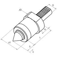 Vorschau: Mitlaufende Drehbankspitze Serie MZ2 Vorschau: Mitlaufende Drehbankspitze Serie MZ2