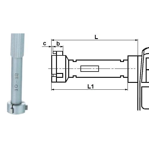 Digital three point internal micrometer, type 6551