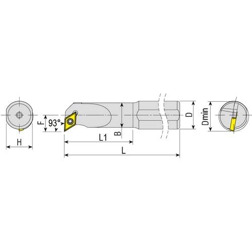 Bohrstangen-Wendeplattenhalter SDUCR/L, Drehhalter