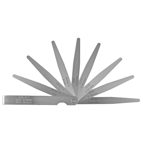 Precision steel feeler gauges, T3 DIN 2275, type F810