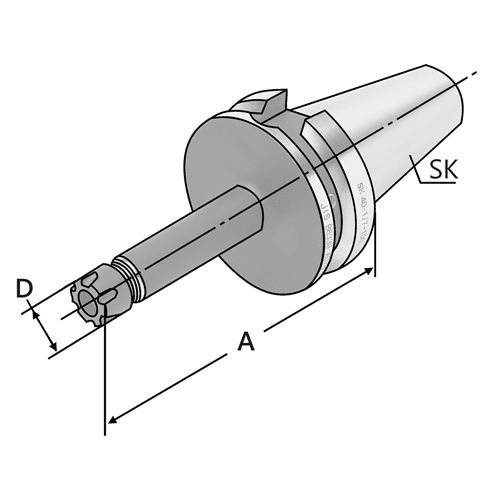 Spannzangenmutter Für 3612 Tauchfräser - Schlankes Metall-Design, 19,5mm Innengewinde