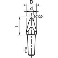 Vorschau: auswechselbarer Kopierkörner 60° für Serie 900 Vorschau: auswechselbarer Kopierkörner 60° für Serie 900