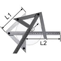 Preview: Center square, hardened aluminium, with mm graduation, RL11 Preview: Center square, hardened aluminium, with mm graduation, RL11