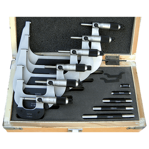 Outside micrometer set analog with friction ratchet M101