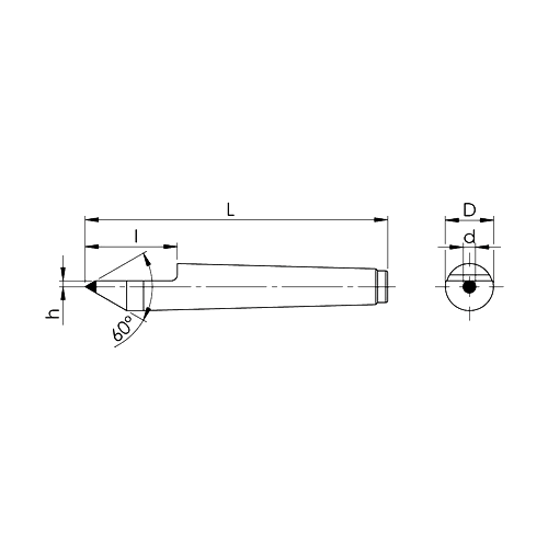 Precision center point DIN 806 HE series 500