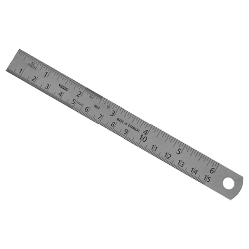 Steel rule &quot;CHESTERMAN&quot; made of stainless spring band steel