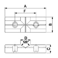 Vorschau: Schraubstockbacken, Prismenbacken für Typ MC2 Vorschau: Schraubstockbacken, Prismenbacken für Typ MC2