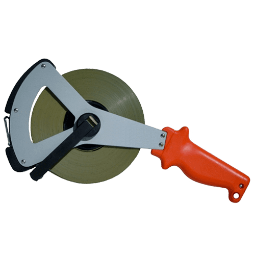 Steel measuring tape in light metal frame, type 2651