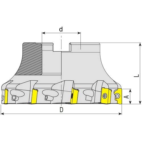 Eckmesserkopf 90°, für Sandvik R390 Wendeplatten