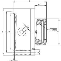 Preview: Manually operated collet chuck with centre mount Preview: Manually operated collet chuck with centre mount