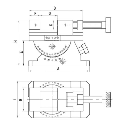 Sine vice with spindle, 2 levels, TMV-SB2