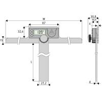 Vorschau: Digitaler-Gradmesser aus Spezialstahl, Messbereich 0-180° Vorschau: Digitaler-Gradmesser aus Spezialstahl, Messbereich 0-180°