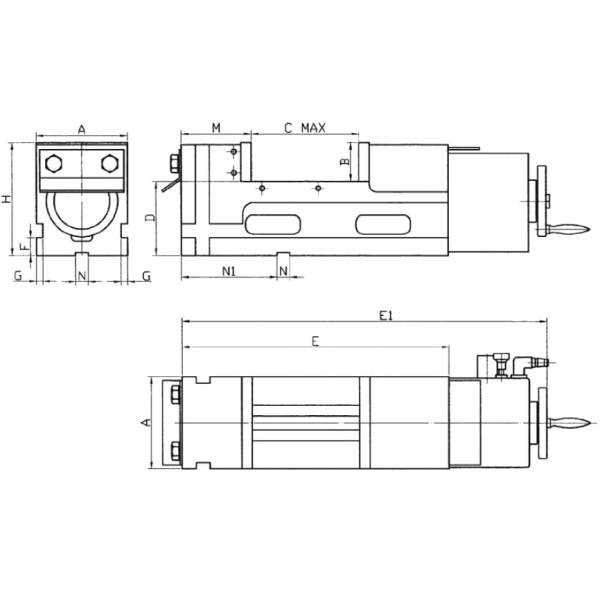 VERTEX Pneumatik Schraubstock Serie PSP