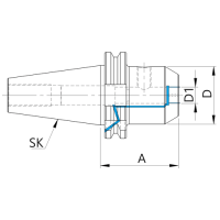 Preview: Weldon chuck with cooling channel DIN 69871 Preview: Weldon chuck with cooling channel DIN 69871
