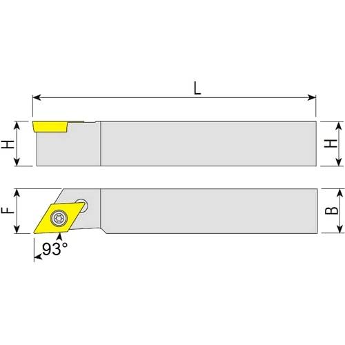 Drehhalter für Langdreher SDJCR/L, Wendeplattenhalter