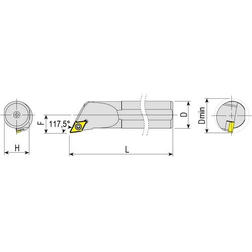 Bohrstangen-Wendeplattenhalter SDPCR/L, Drehhalter