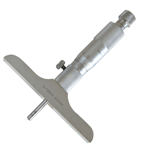 Depth micrometer with spherical measuring face, type M72