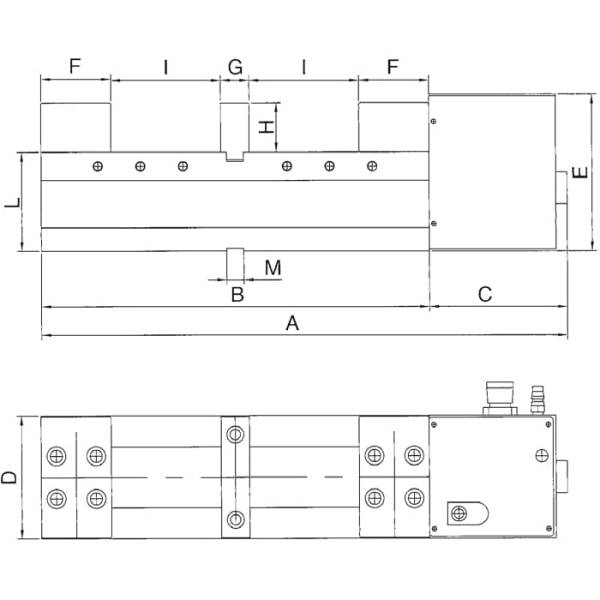 ZENTRA Pneumatik Doppelspanner-Schraubstock DPSP