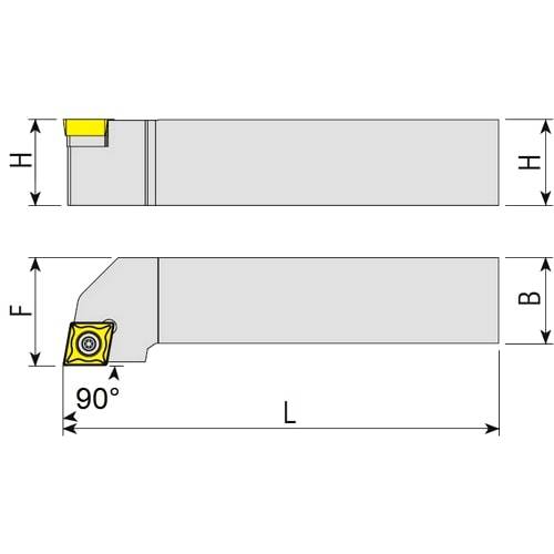 Drehhalter SCACR/L, Wendeplattenhalter