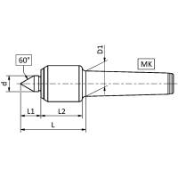 Preview: Precision revolving tailstock centre, series 80 Preview: Precision revolving tailstock centre, series 80