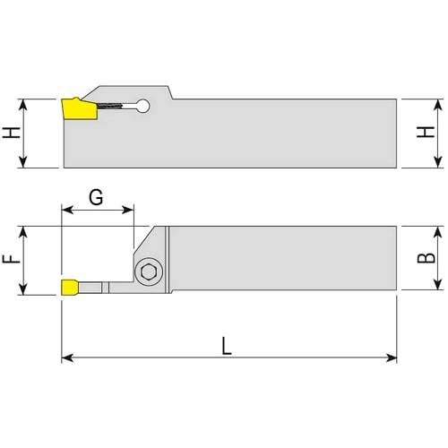 Einstechdrehhalter außen für Sandvik-Wendeplatten 151.23
