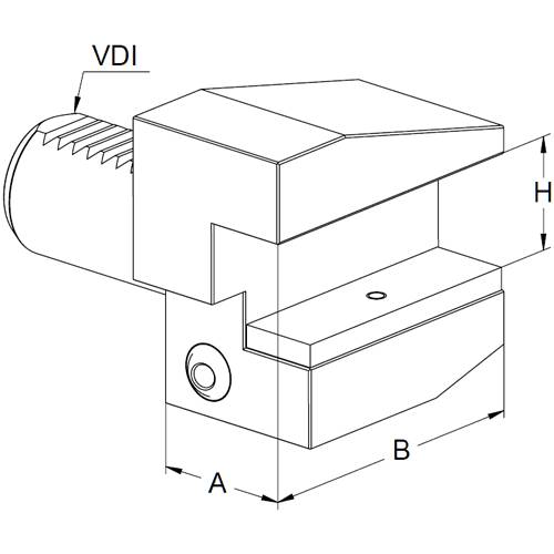 VDI Werkzeughalter DIN 69880 Form B4, links, kurz