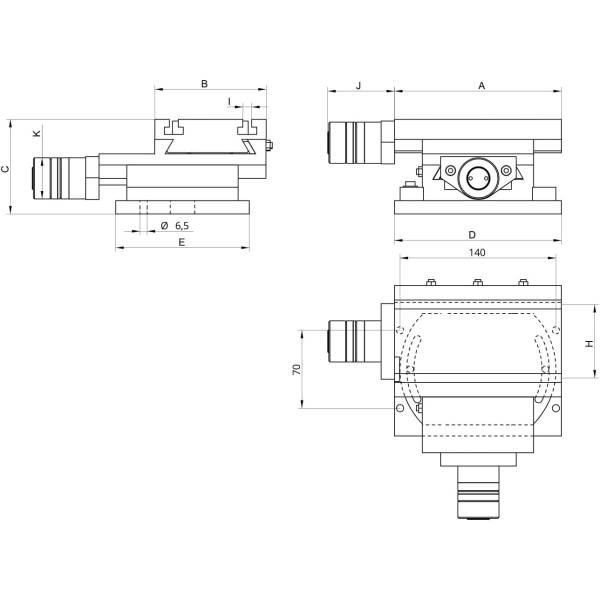 Drehbarer Koordinatentisch mit 2-Achsen, MG MINI