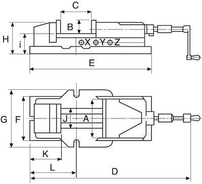 HOMGE Hydraulikschraubstock mit Drehplatte Serie HH