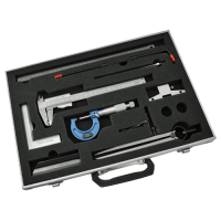 Messzeugsatz 9-tlg. im Alukoffer  Messzeugsatz 9-tlg. im Alukoffer