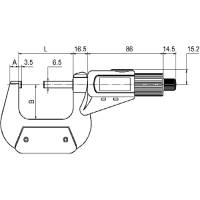 Preview: Digital outside micrometer, ABS, type 6026 Preview: Digital outside micrometer, ABS, type 6026