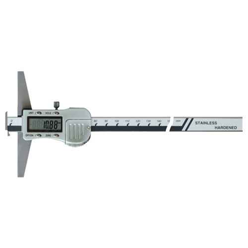 Digital depth caliper with double hook, DIN 862, type 6045