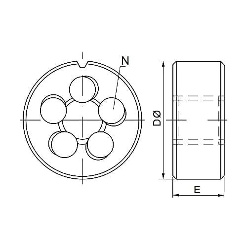 Schneideisen, metrisch, EN 22568, DIN 13 6g, HSS-E