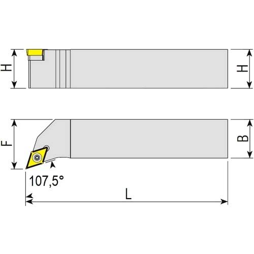 Drehhalter SDHCR/L, Wendeplattenhalter