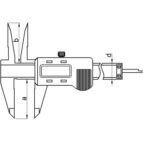 Digitaler Messschieber mit langen Messspitzen 35 mm, Typ 623