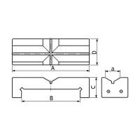 Vorschau: Universal Prismenbacke für Schraubstock Typ APB Vorschau: Universal Prismenbacke für Schraubstock Typ APB