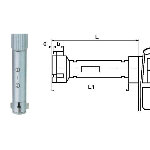 Digital three point internal micrometer, type 6551