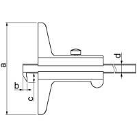 Preview: Depth caliper with hook, analogue, DIN 862, type C056 Preview: Depth caliper with hook, analogue, DIN 862, type C056