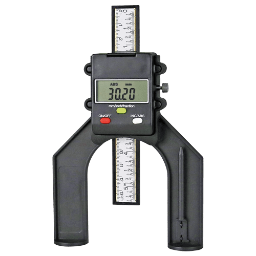 Digital gauge for adjustment of milled or circular saws