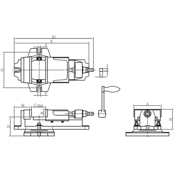Fräsmaschinenschraubstock mechanisch MSK