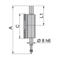 Preview: Digital dial indicator with inductive measuring system, type 6096 Preview: Digital dial indicator with inductive measuring system, type 6096