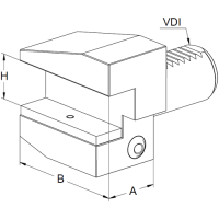 Vorschau: VDI Werkzeughalter DIN 69880 Form B3, rechts, kurz Vorschau: VDI Werkzeughalter DIN 69880 Form B3, rechts, kurz