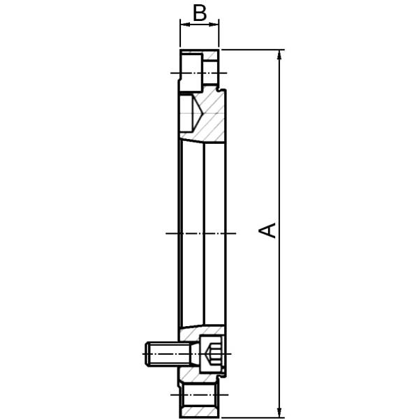 Drehmaschinen-Flansche DIN 55026, fertig bearbeitet