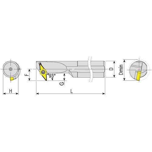 Bohrstangen-Wendeplattenhalter SVXBR/L, Drehhalter