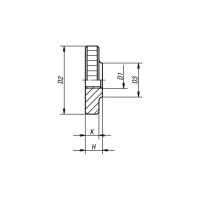 Vorschau: Rändelmutter Flach, DIN 467 Vorschau: Rändelmutter Flach, DIN 467