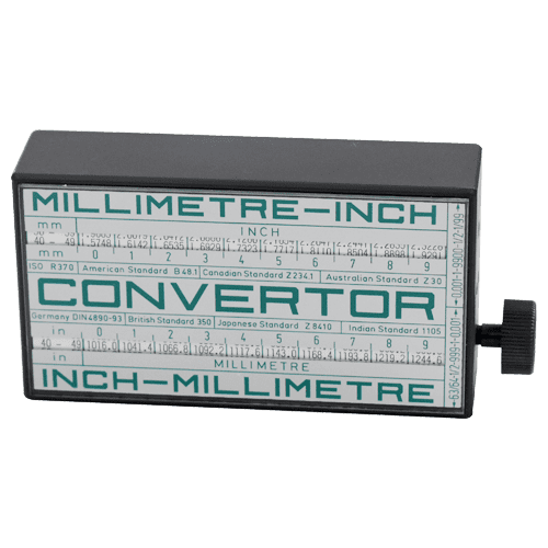 Tolerance - &quot;CONVERTOR&quot; in mm / inch