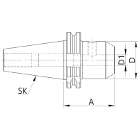 Preview: End mill adaptor Weldon, DIN 69871 Preview: End mill adaptor Weldon, DIN 69871